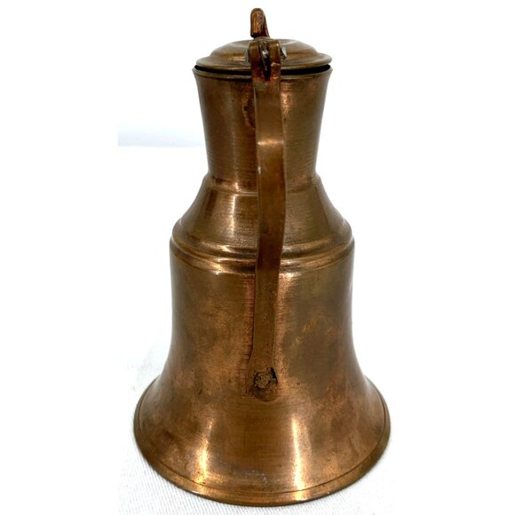 Antique Copper Tea Jug Small 4.75" Handcrafted Unsigned - Picture 4 of 7